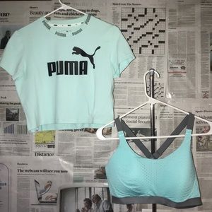 Puma Crop Top and MTA Sport Sports Bra bundle